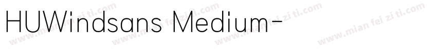 HUWindsans Medium字体转换